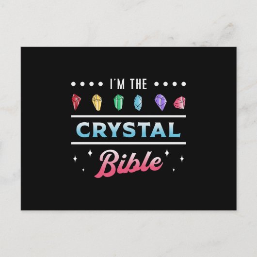 Kristalgenezing Ik ben de Crystal Bible Heal Chakr Briefkaart (Voorkant)