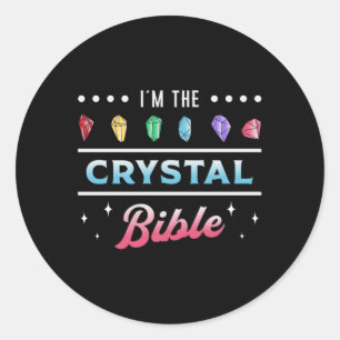 Kristalgenezing Ik ben de Crystal Bible Heal Chakr Ronde Sticker