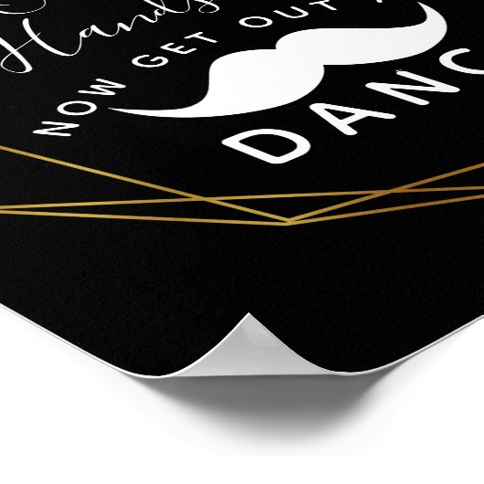 kristalgeometrische feestpartij GENTLEMEN BATHROOM Poster (Hoek)