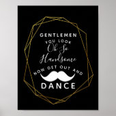 kristalgeometrische feestpartij GENTLEMEN BATHROOM Poster (Voorkant)
