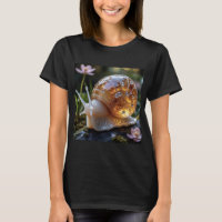 Kristalglas Glowing Slak Natuur Dames T-Shirt