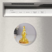 Kristalglas prinses met gele jurk magneet (Insitu (Vaatwasser))