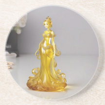 Kristalglas prinses met gele jurk