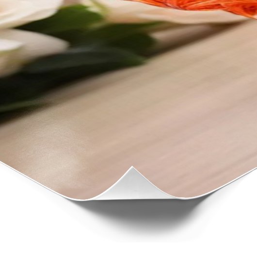 Kristalglazen prinses met oranje jurk perfect poster (Hoek)