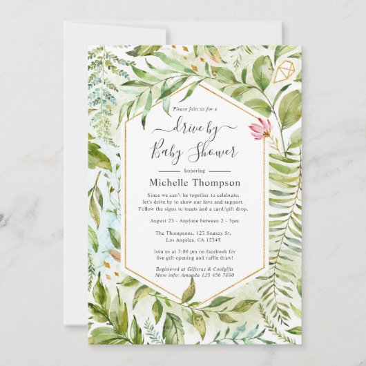 Kristalgroen Drive door Bruids of Baby shower Kaart (Voorkant)