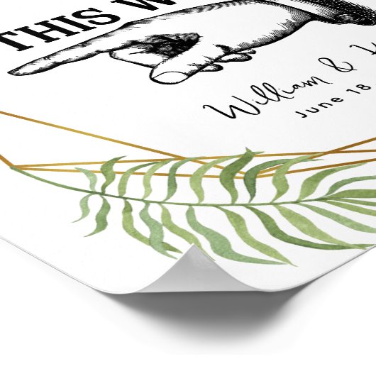 Kristalgroen foliën ZO VINGER POINTING Poster (Hoek)