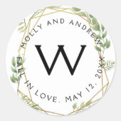 Kristalgroen gebladerte STICKER Party / bruiloft (Voorkant)