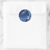 Kristalgrot Nachtelijke Hemel Ronde Sticker (Tas)