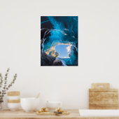 Kristalgrot, Vatnajokull-ijsveld, Zuid-IJsland Poster (Keuken)