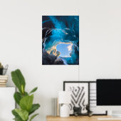 Kristalgrot, Vatnajokull-ijsveld, Zuid-IJsland Poster (Thuiskantoor)