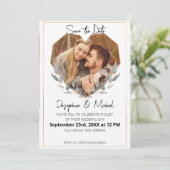 Kristalhart slaat de datum op save the date (Staand voorkant)