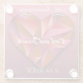 Kristalhart voor 15e Jubileum Glazen Onderzetter (Achterkant)