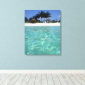 kristalhelder bahamas canvas afdruk (Insitu (Houten vloer))