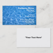 Kristalhelder blauw water visitekaartje (Voorkant / Achterkant)