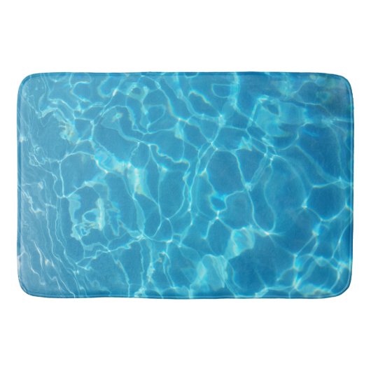 Kristalhelder Blauw Zwembadwater Badmat (Voorkant)