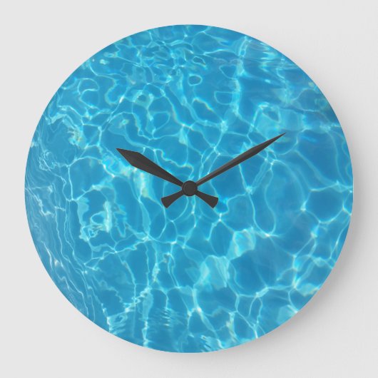 Kristalhelder Blauw Zwembadwater Grote Klok (Voorkant)