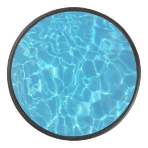 Kristalhelder Blauw Zwembadwater Hockey Puck