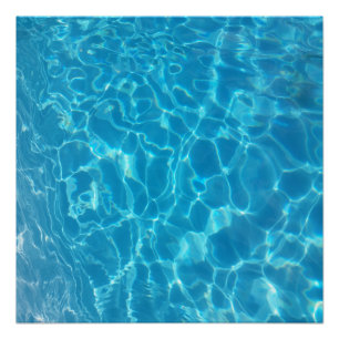 Kristalhelder Blauw Zwembadwater Perfect Poster