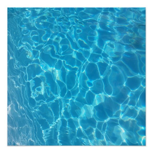 Kristalhelder Blauw Zwembadwater Perfect Poster (Voorkant)