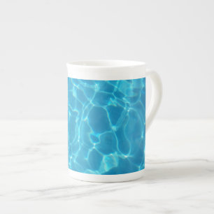Kristalhelder Blauw Zwembadwater Porselein Kop