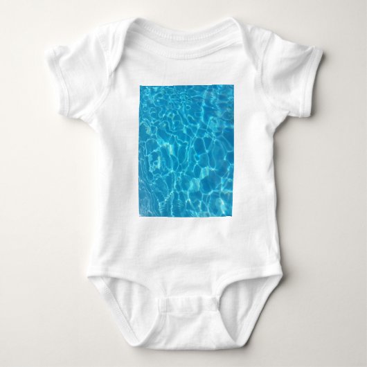 Kristalhelder Blauw Zwembadwater Romper (Voorkant)