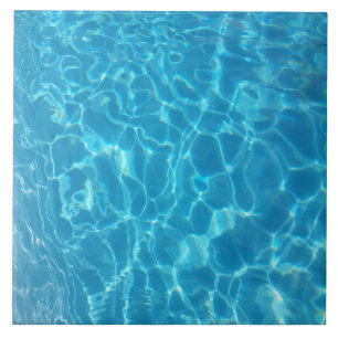 Kristalhelder Blauw Zwembadwater Tegeltje
