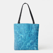 Kristalhelder Blauw Zwembadwater Tote Bag (Achterkant)