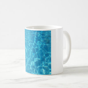 Kristalhelder Hemelblauw Zwembadwater Koffiemok