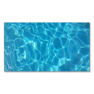 Kristalhelder Hemelblauw Zwembadwater Magnetisch Visitekaartje