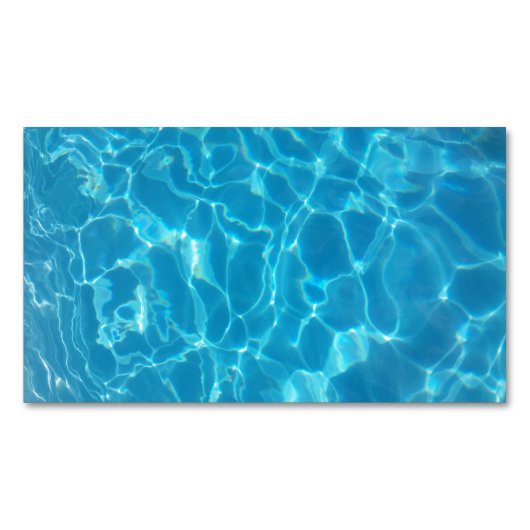 Kristalhelder Hemelblauw Zwembadwater Magnetisch Visitekaartje (Voorkant)