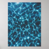 Kristalhelder water - Minimalistische Blue Ocean F Poster (Voorkant)