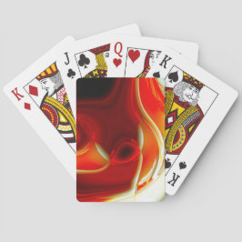 Kristalheldere cirkelvormige krommen, van glas, in pokerkaarten