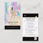 Kristalholografisch nageltechnicus Artist Salon B Visitekaartje (Voorkant / Achterkant)