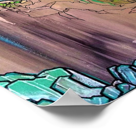 Kristalklep — halfglanzend Poster papier (Hoek)