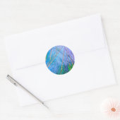 Kristalkunst: Blauw Kristal Ronde Sticker (Envelop)