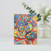 Kristallen abstract potlood Kunstkanaal voor  teke Briefkaart (Staand voorkant)