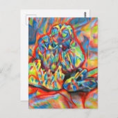 Kristallen abstract potlood Kunstkanaal voor  teke Briefkaart (Voorkant / Achterkant)