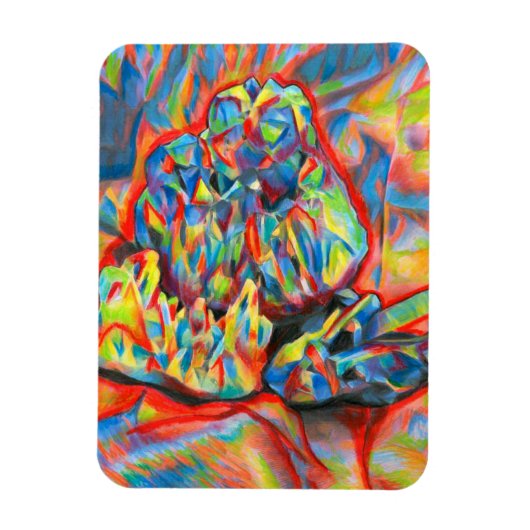 Kristallen abstract potlood Kunstkanaal voor  teke Magneet (Verticaal)