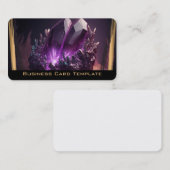 Kristallen Amethyst Visitekaartje (Voorkant / Achterkant)