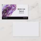 Kristallen Amethyst Visitekaartje (Voorkant / Achterkant)