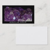 Kristallen Amethyst Visitekaartje (Voorkant / Achterkant)