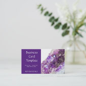 Kristallen Amethyst Visitekaartje (Staand voorkant)