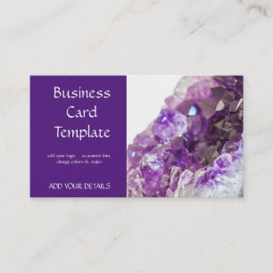 Kristallen Amethyst Visitekaartje