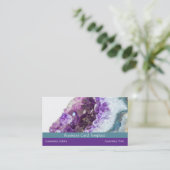 Kristallen Amethyst Visitekaartje (Staand voorkant)