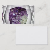 Kristallen Amethyst Visitekaartje (Voorkant / Achterkant)