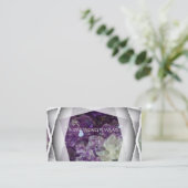 Kristallen Amethyst Visitekaartje (Staand voorkant)
