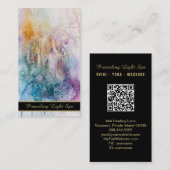 *~* Kristallen AP90 Gouden Regenboog QR Drip Artsy Visitekaartje (Voorkant / Achterkant)