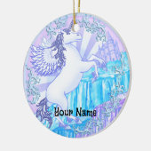 Kristallen berg Pegasus Keramisch Ornament (Links)