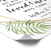 kristallen bladgroen hart gastboek bruiloft poster (Hoek)