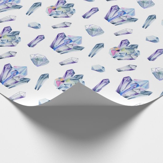 Kristallen Blauw en Paarse Cadeaupapier (Hoek)